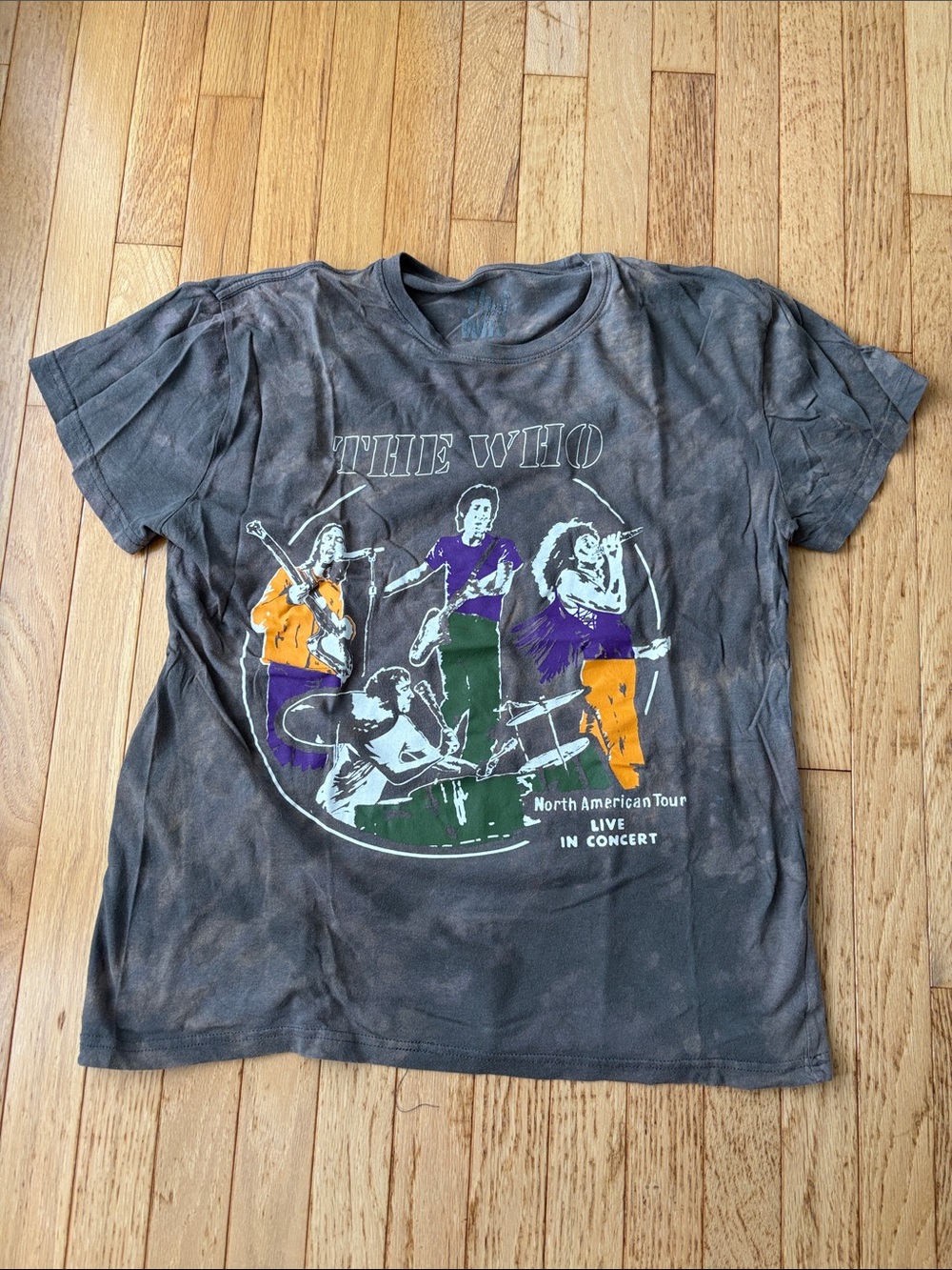 The Who Graphic Adult Tee - Gray with Purple, Green & Orange
